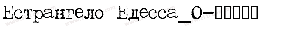Estrangelo Edessa_0字体转换